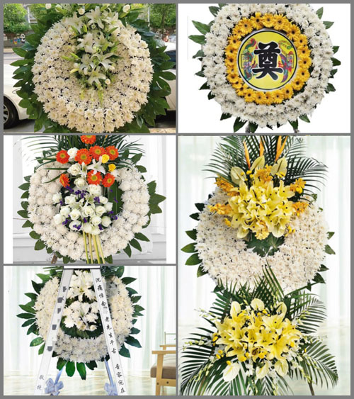 河南南阳镇平县二龙乡东山村花圈速递